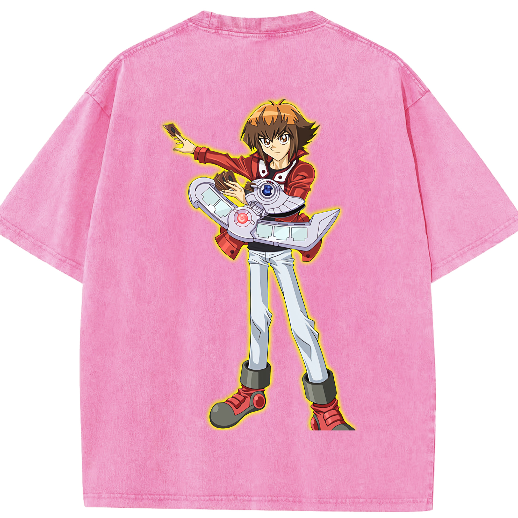 （画像用） 遊☆戯☆王 Yu-Gi-Oh! 綿100% ヴィンテージ風 半袖Tシャツ（背面プリント）